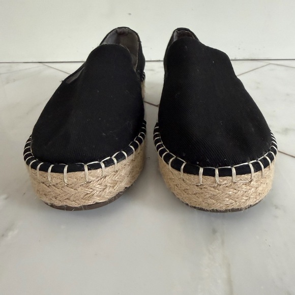 Joie Womens 7.5 Cara Black Canvas Platform Espadrille Summer Vacation Beach NWOT - Picture 2 of 9